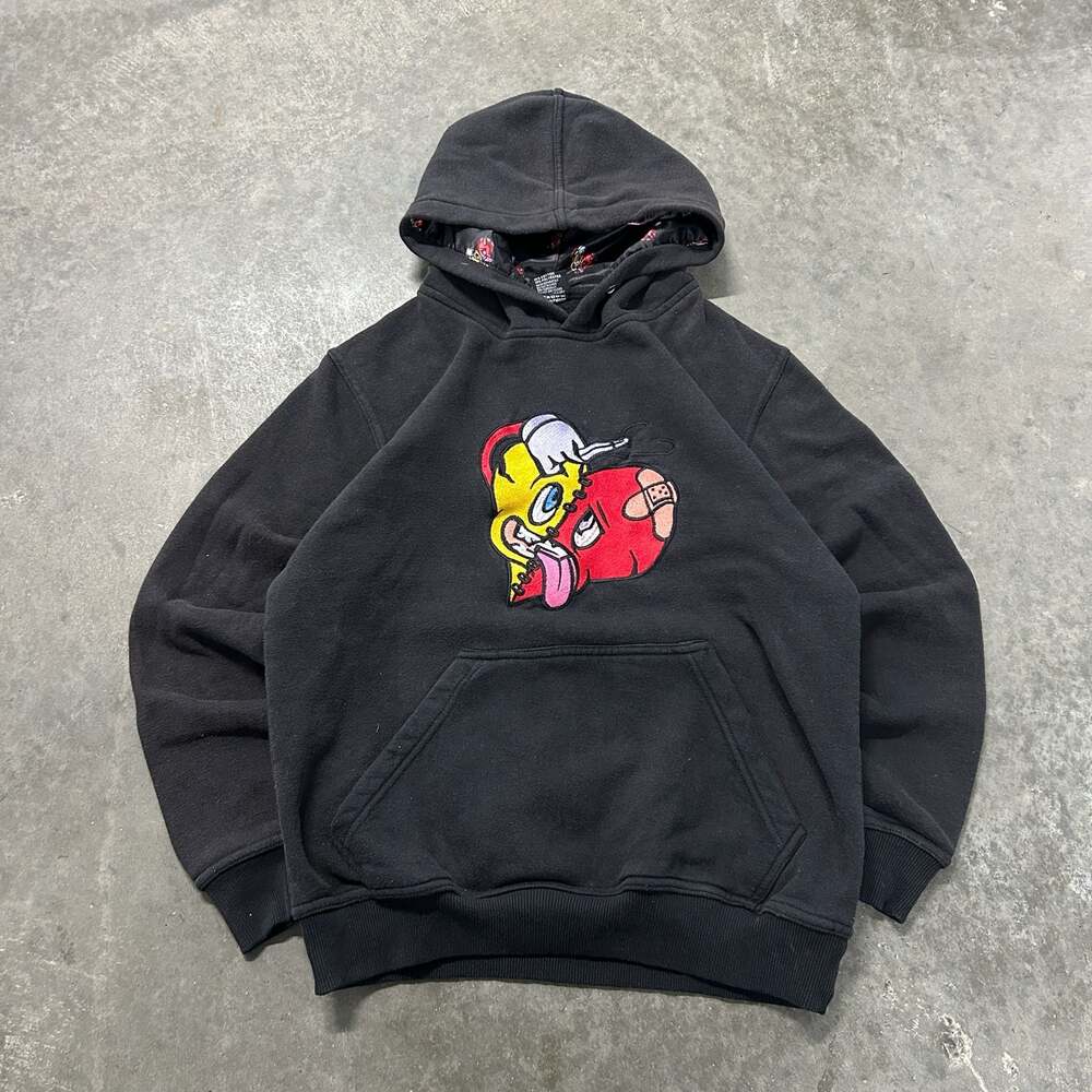 Rawyalty Men Rawballer Chenille Heart Hoodie Black